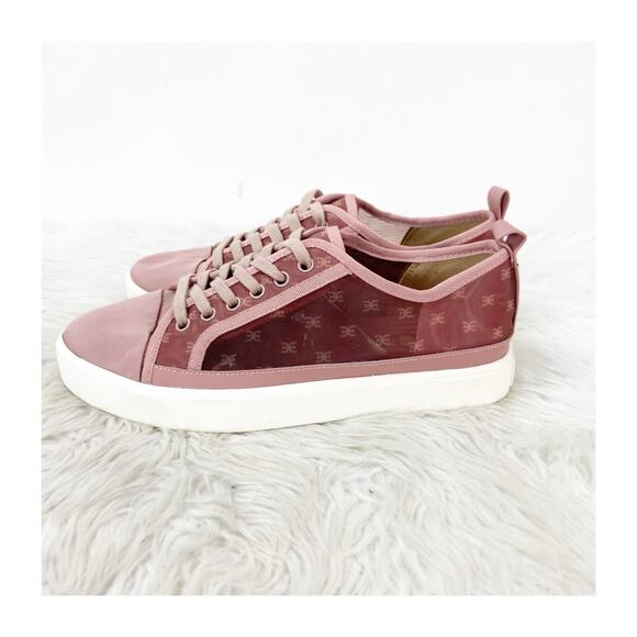 Sam Edelman Edelyn Size 8.5 Pink Women's Low Top Casual Mesh Comfort Sneaker - Picture 6 of 13